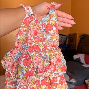 Shabby Chic Coral Floral Dress